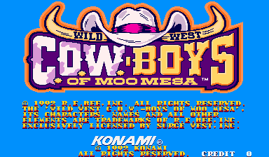 Wild West C.O.W.-Boys of Moo Mesa (ver UAB) Title Screen